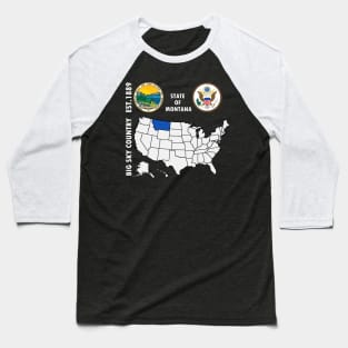 State of Montana Baseball T-Shirt